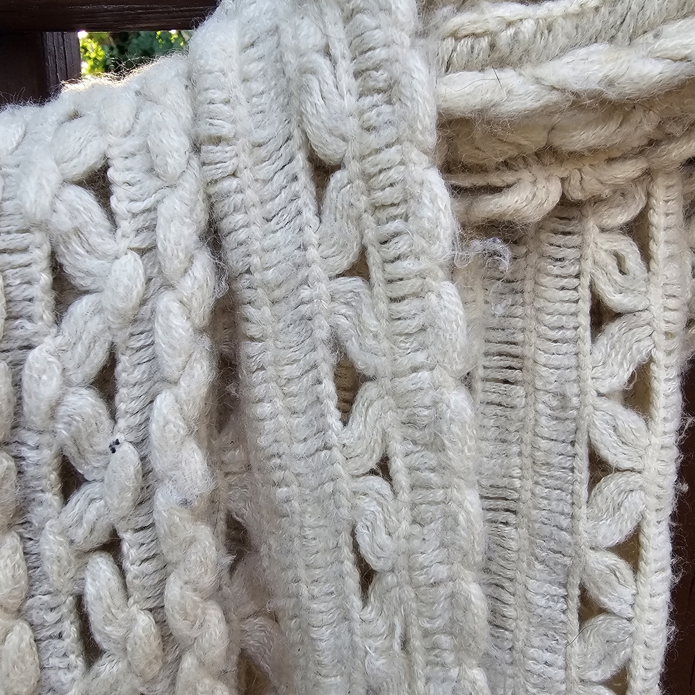 FRINGE WOOL BLEND SCARF - Picture 2 of 3